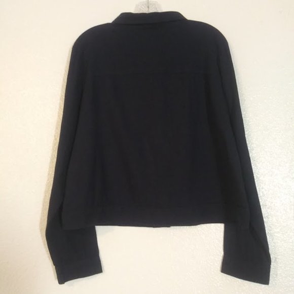 Naturals d&CO. women's size S navy blue long sleeve top - Picture 4 of 13
